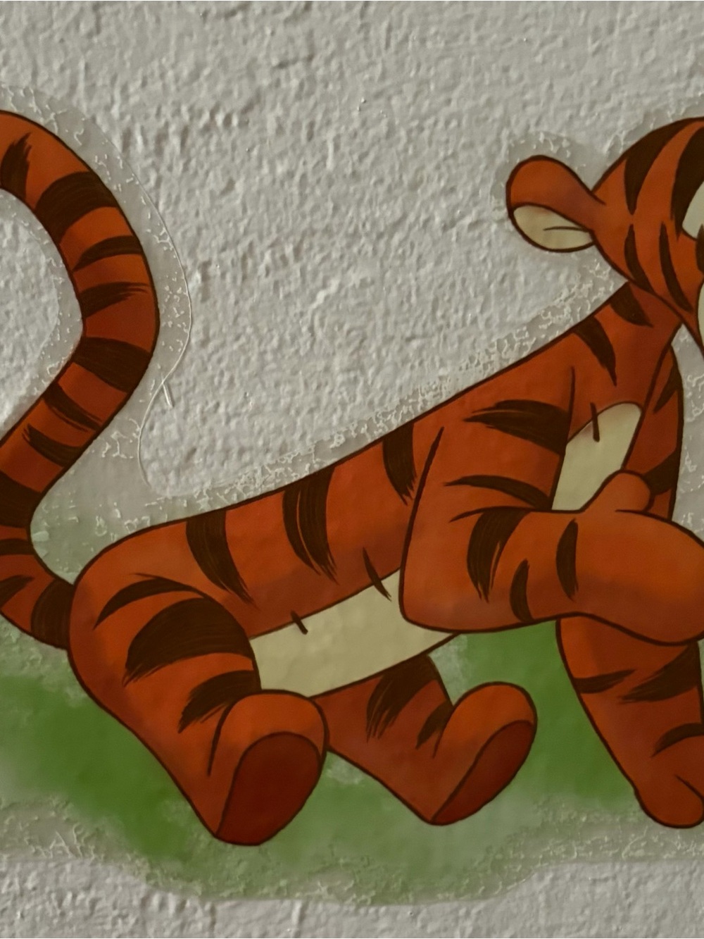 10.5”-wide, 6.25”-tall Used Vinyl Stick-&-Peel Tiger Wall Decal